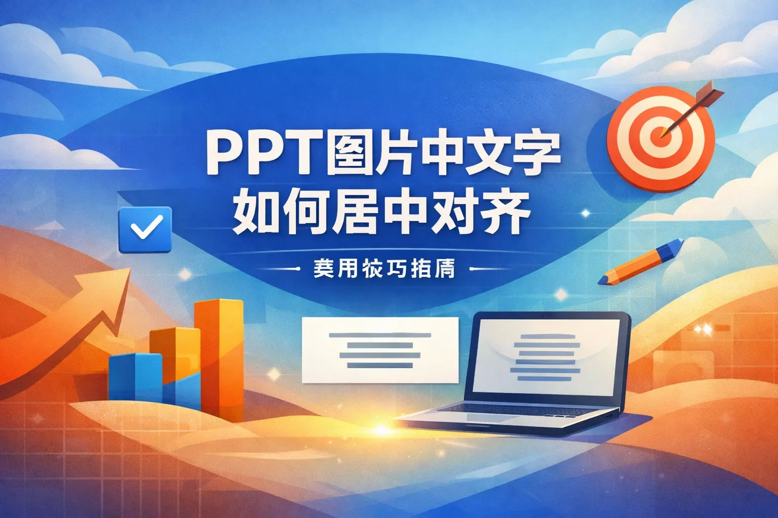 ppt图片中的文字如何居中对齐