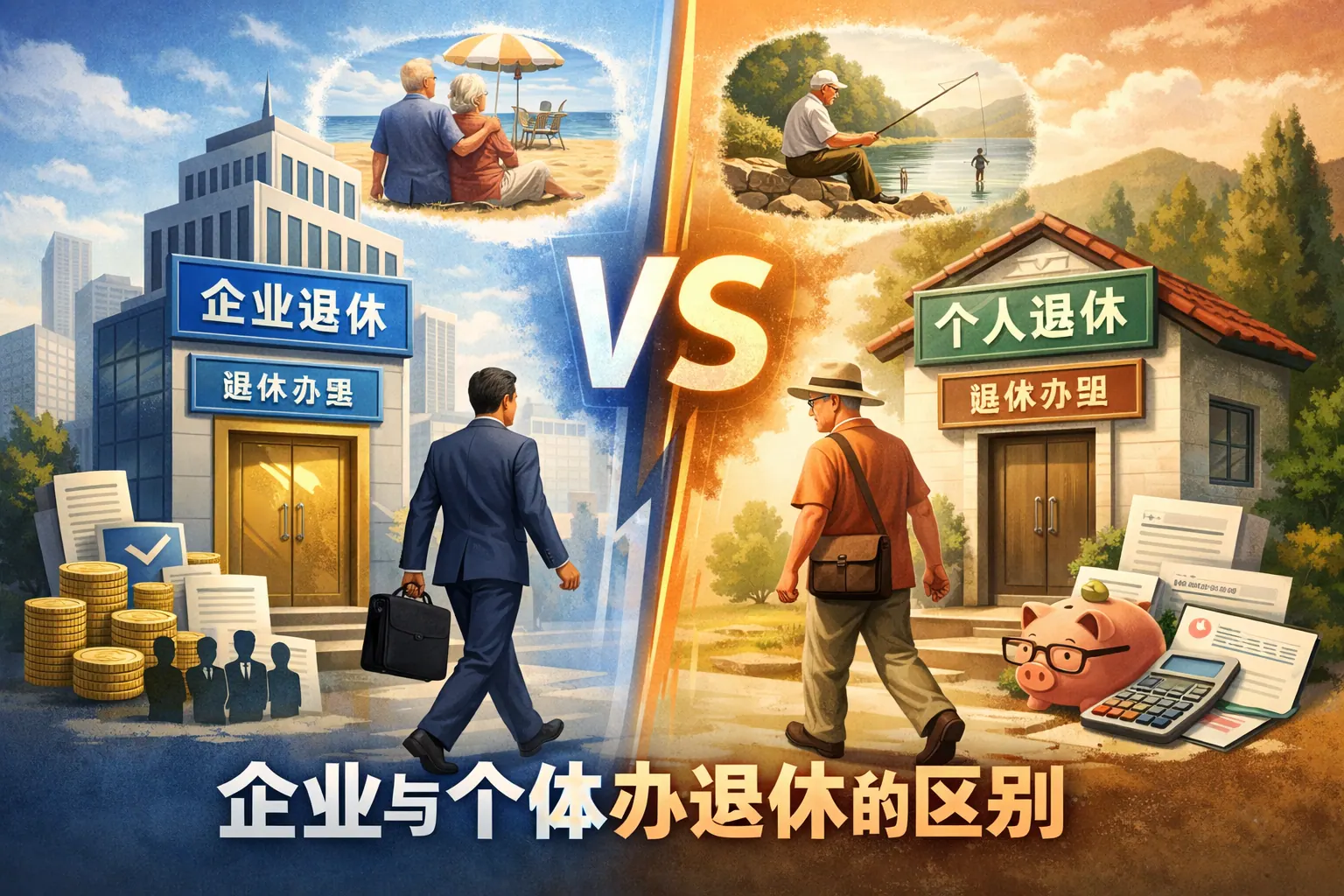 企业与个体办退休的区别