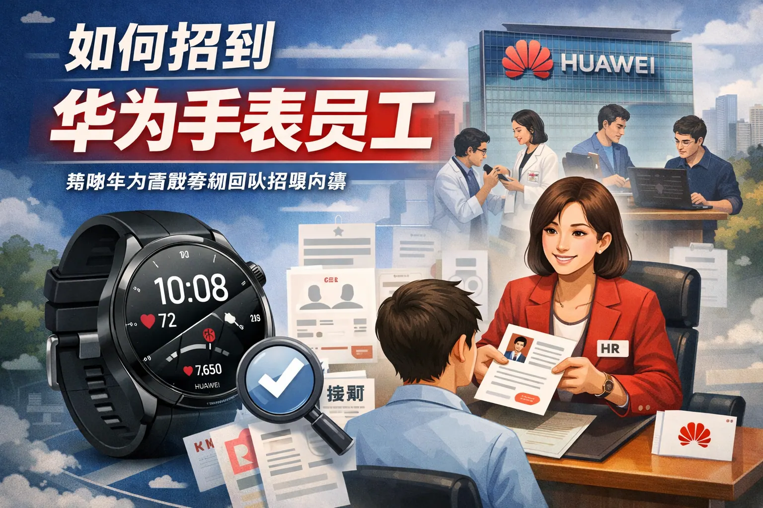 如何招到华为手表员工