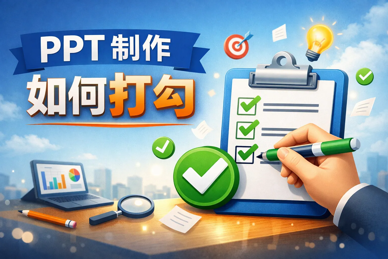 PPT制作如何打勾