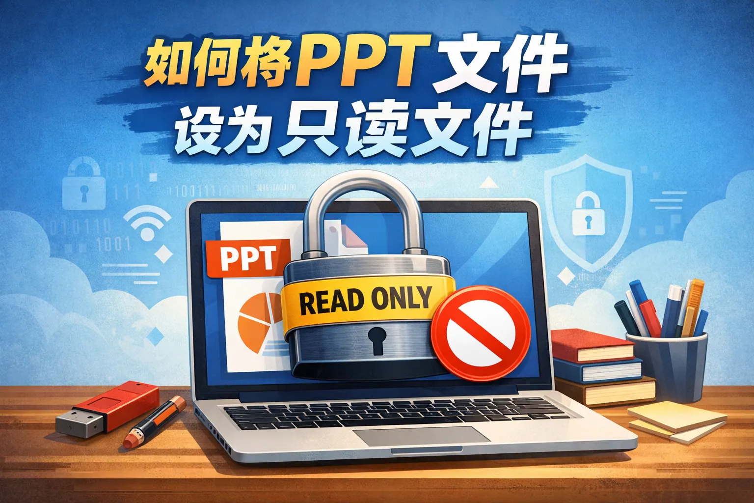 如何将ppt文件设为只读文件