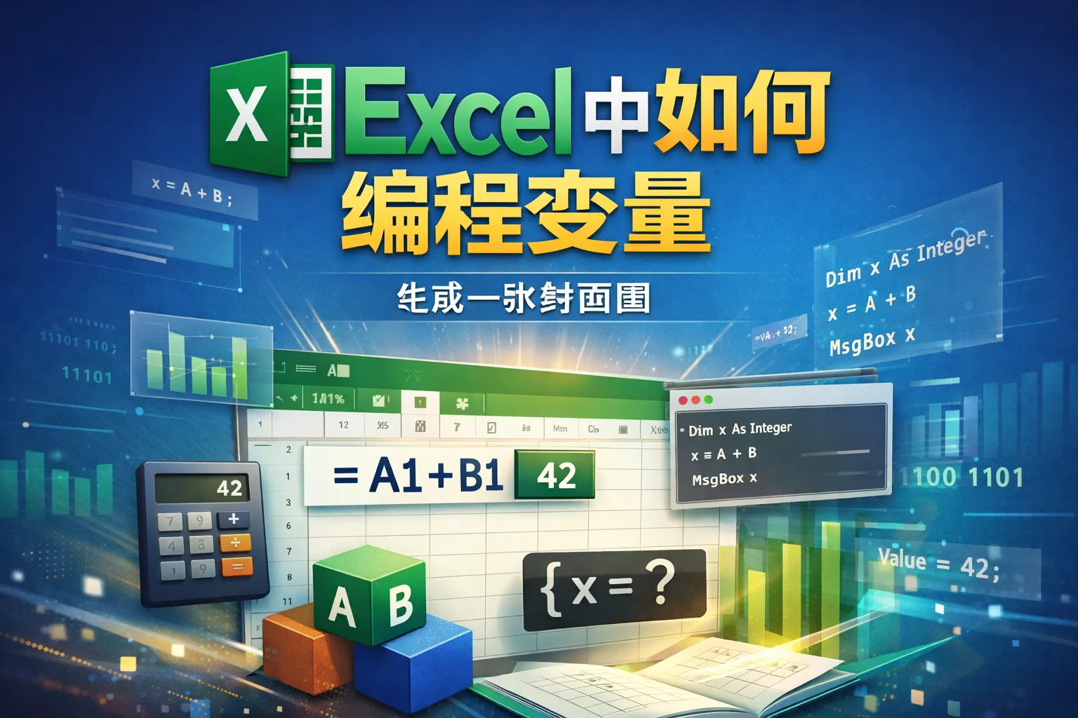 在excel中如何编程变量