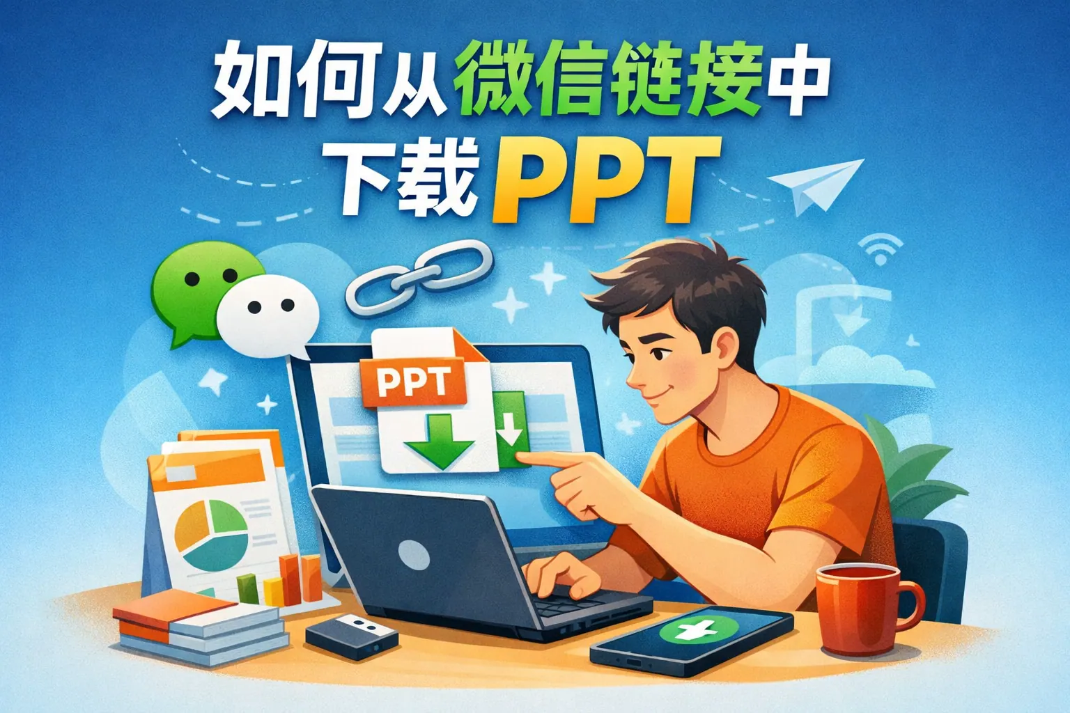 如何从微信链接中下载ppt