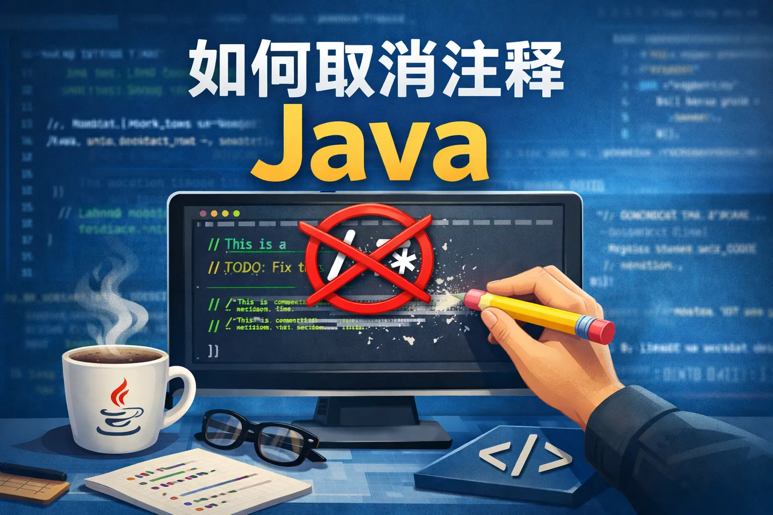 如何取消注释java