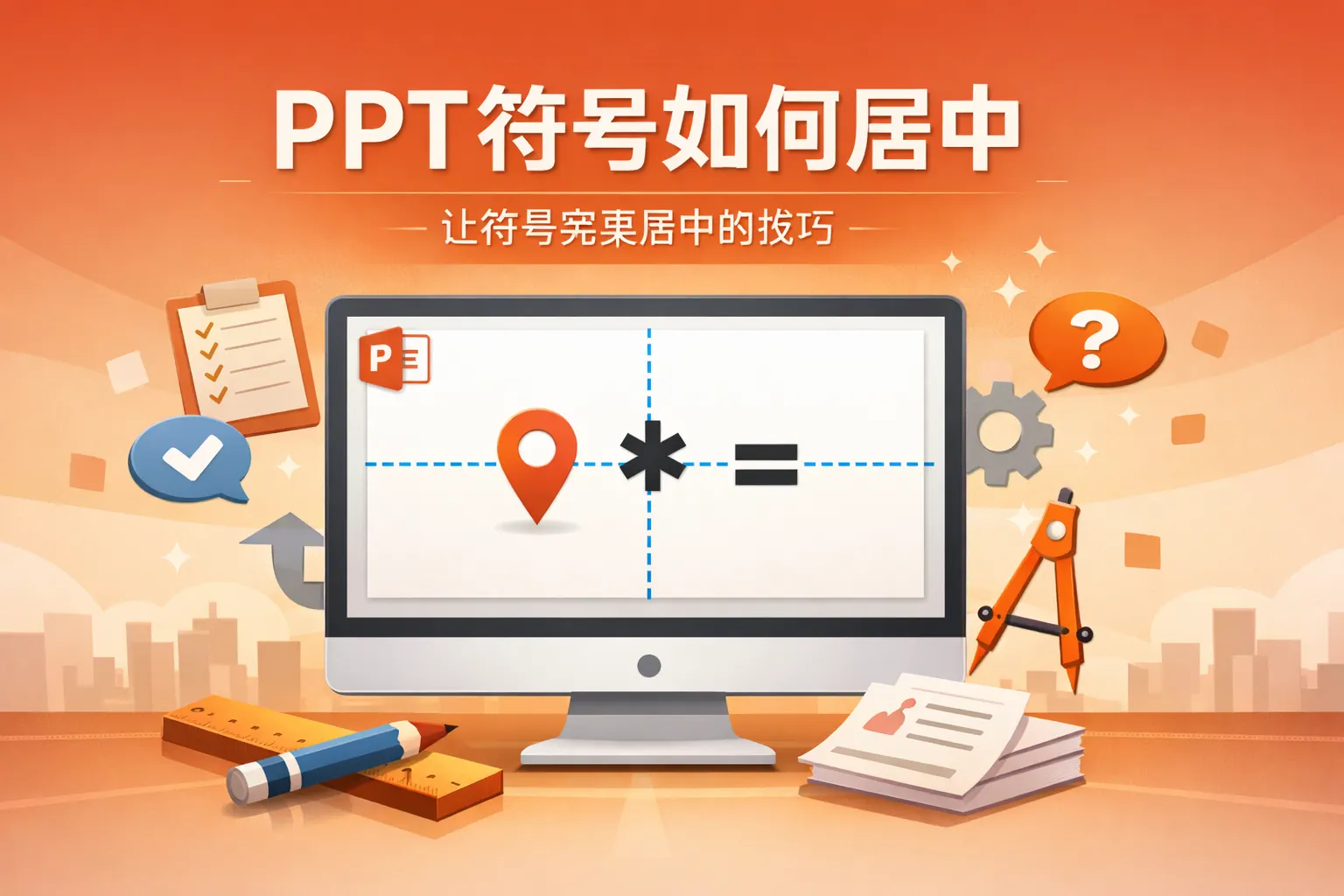 ppt符号如何居中