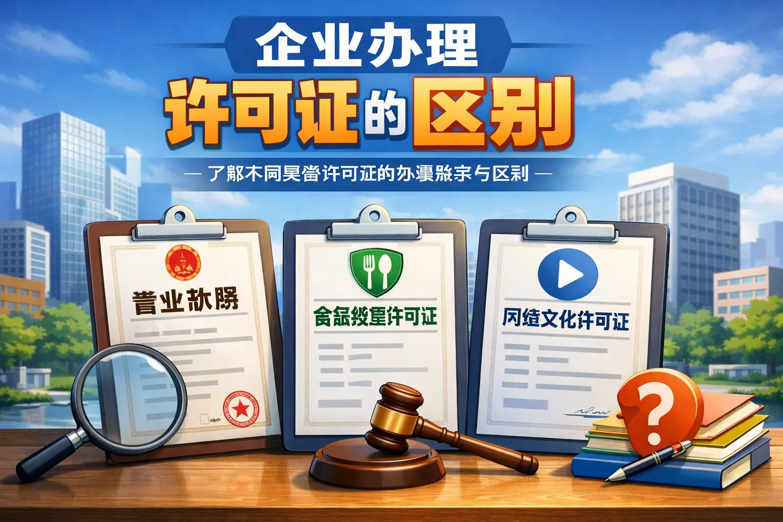 企业办理许可证的区别