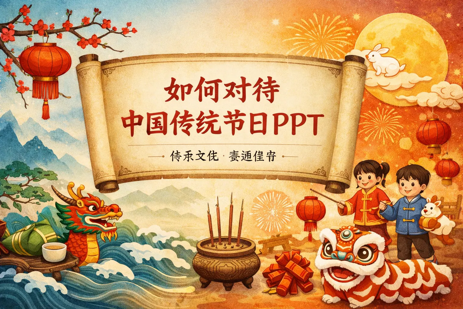 如何对待中国传统节日ppt