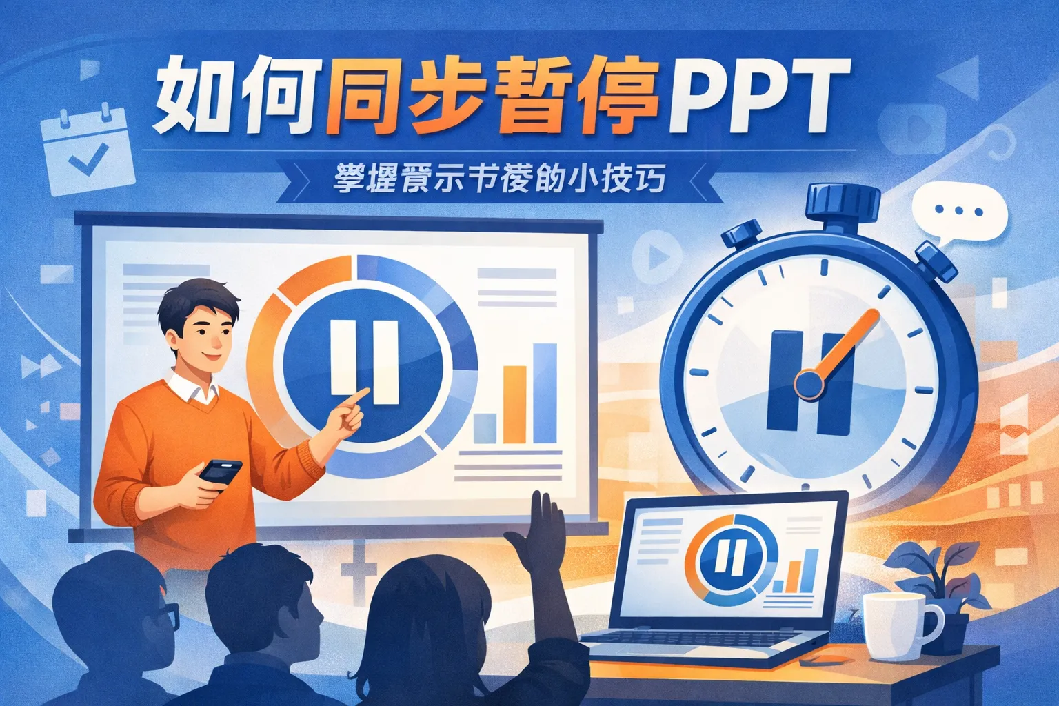 如何同步暂停ppt