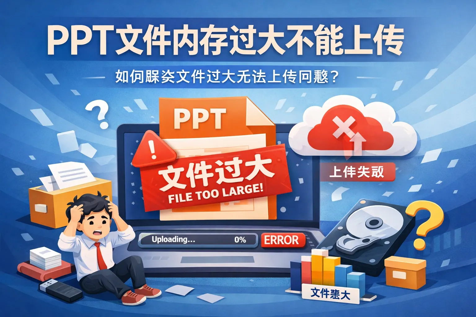 ppt 如何内存过大不能上传