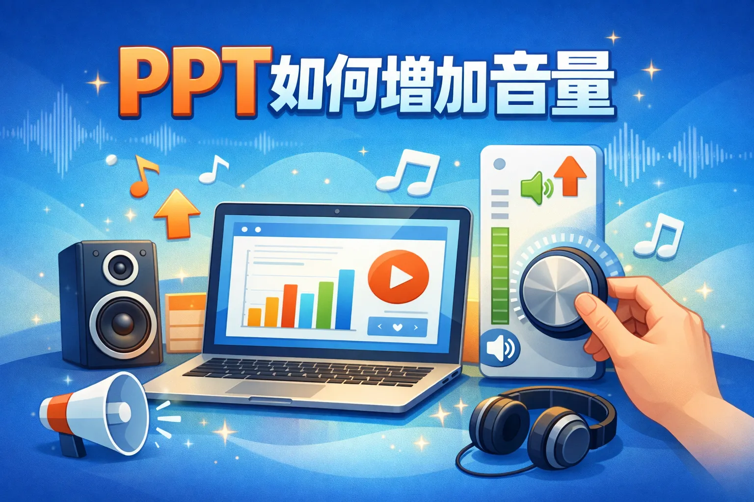 ppt如何增加音量