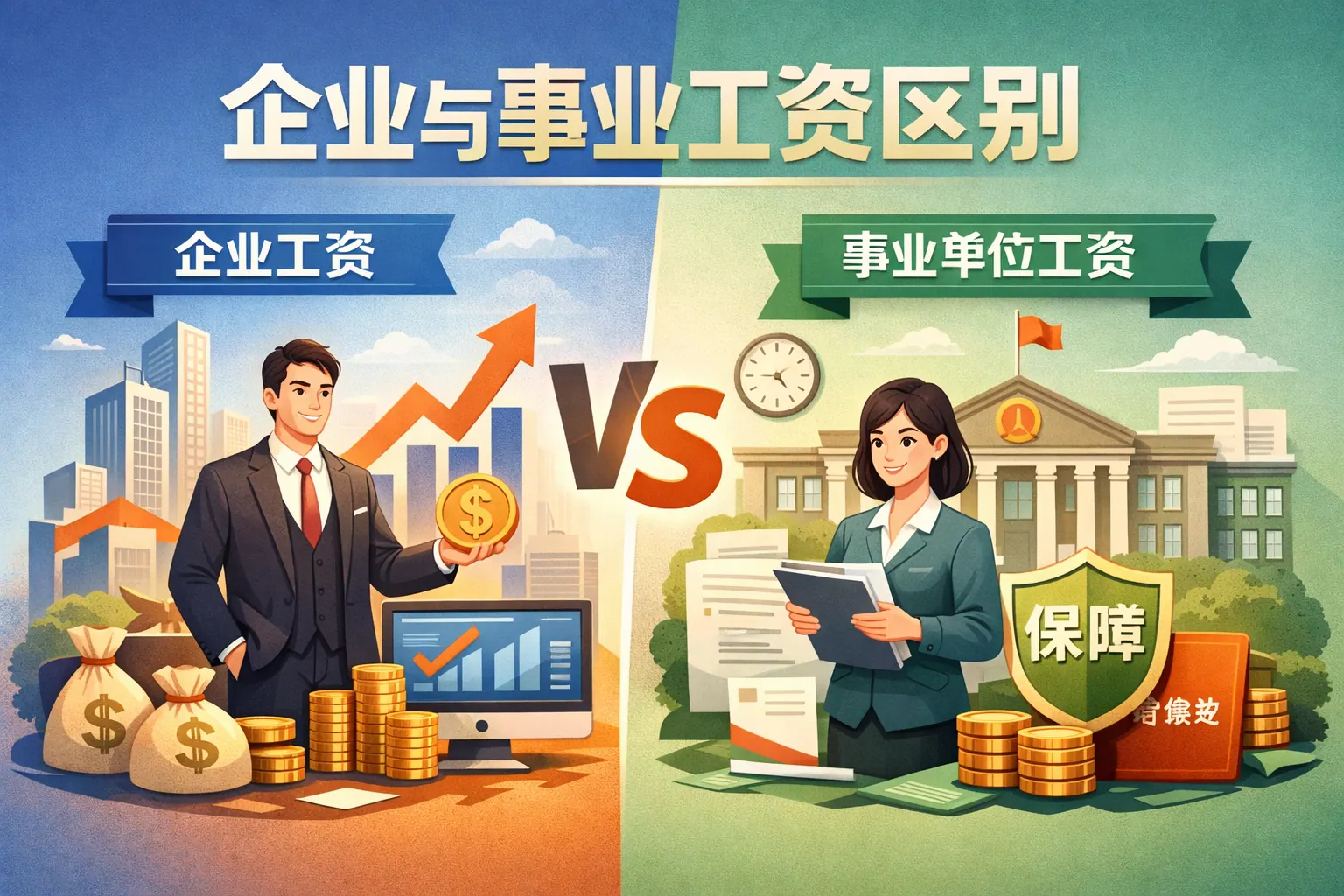 企业与事业工资区别