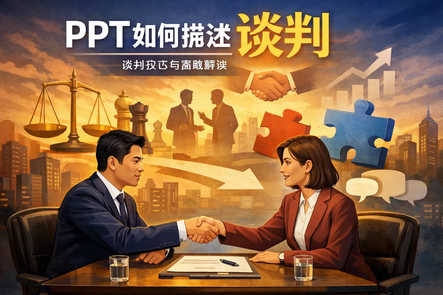 ppt如何描述谈判