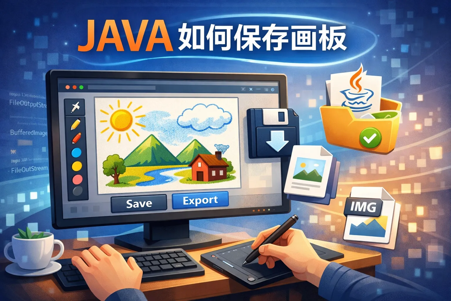 java如何保存画板