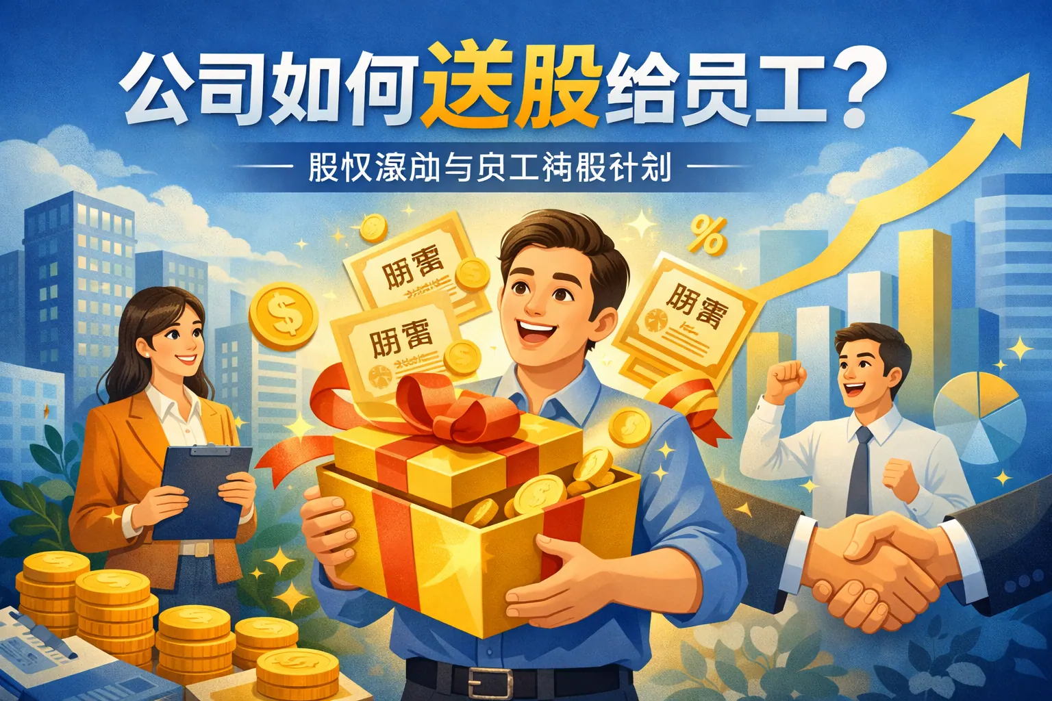 公司如何送股给员工