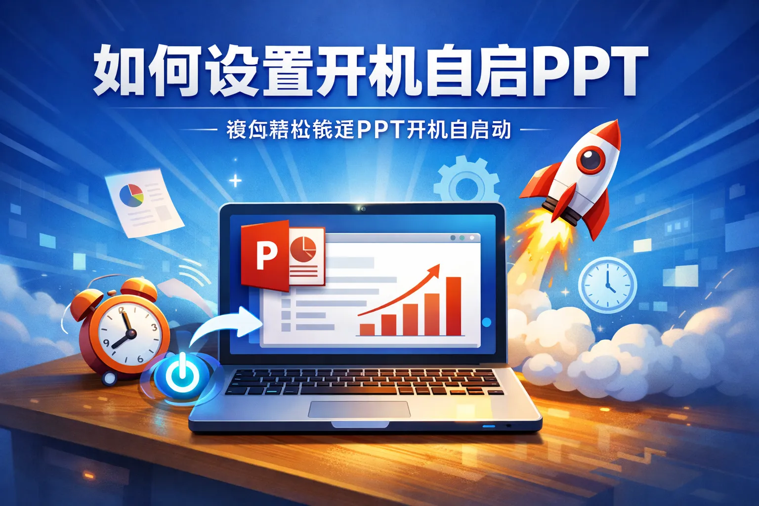 如何设置开机自启ppt