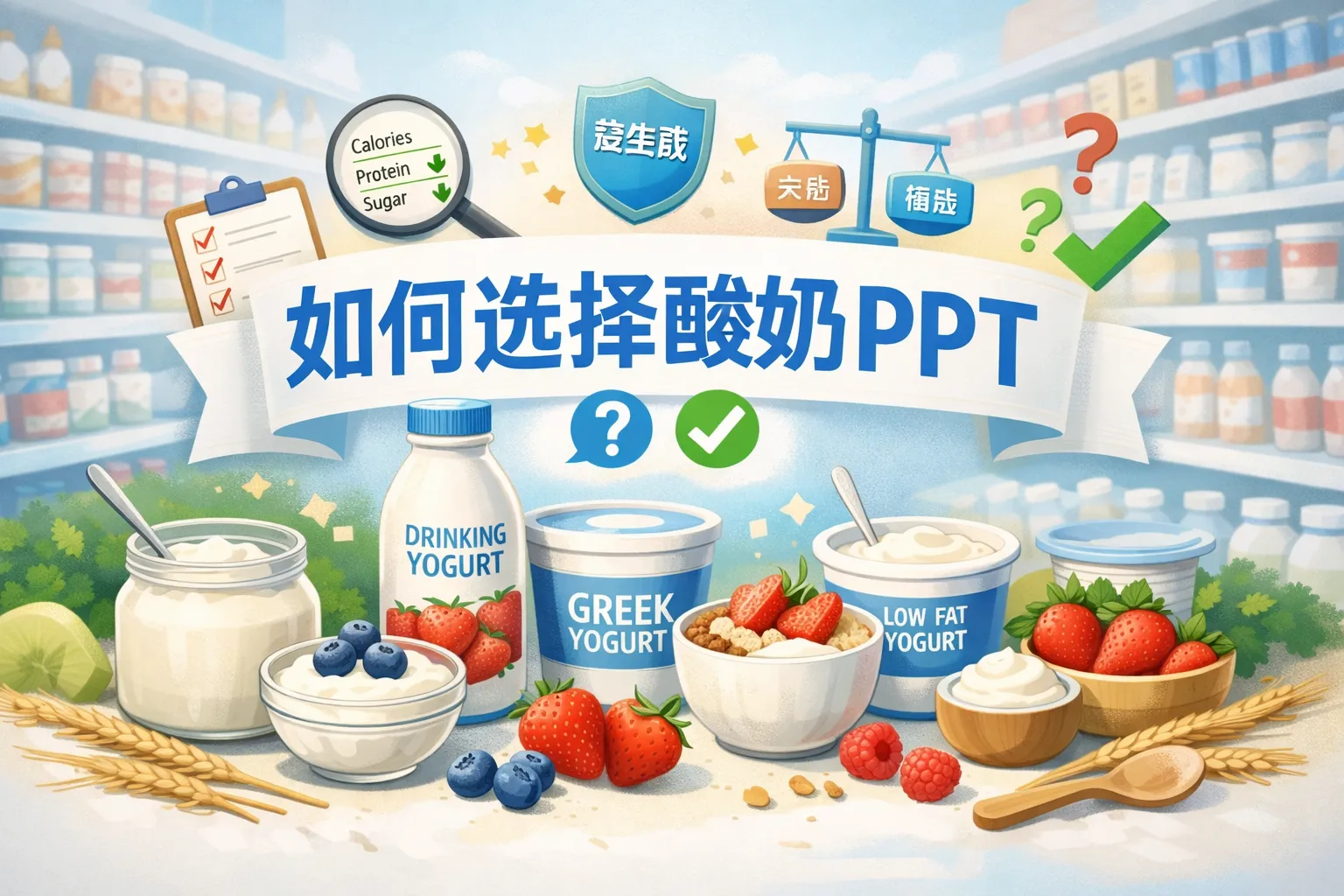 如何选择酸奶PPT