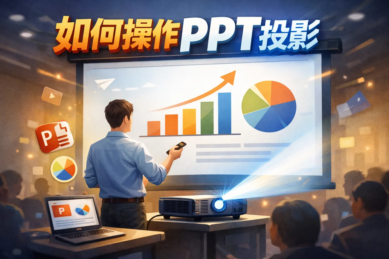 如何操作ppt投影