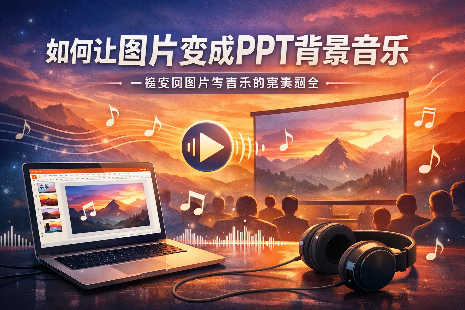 如何让图片变成ppt背景音乐
