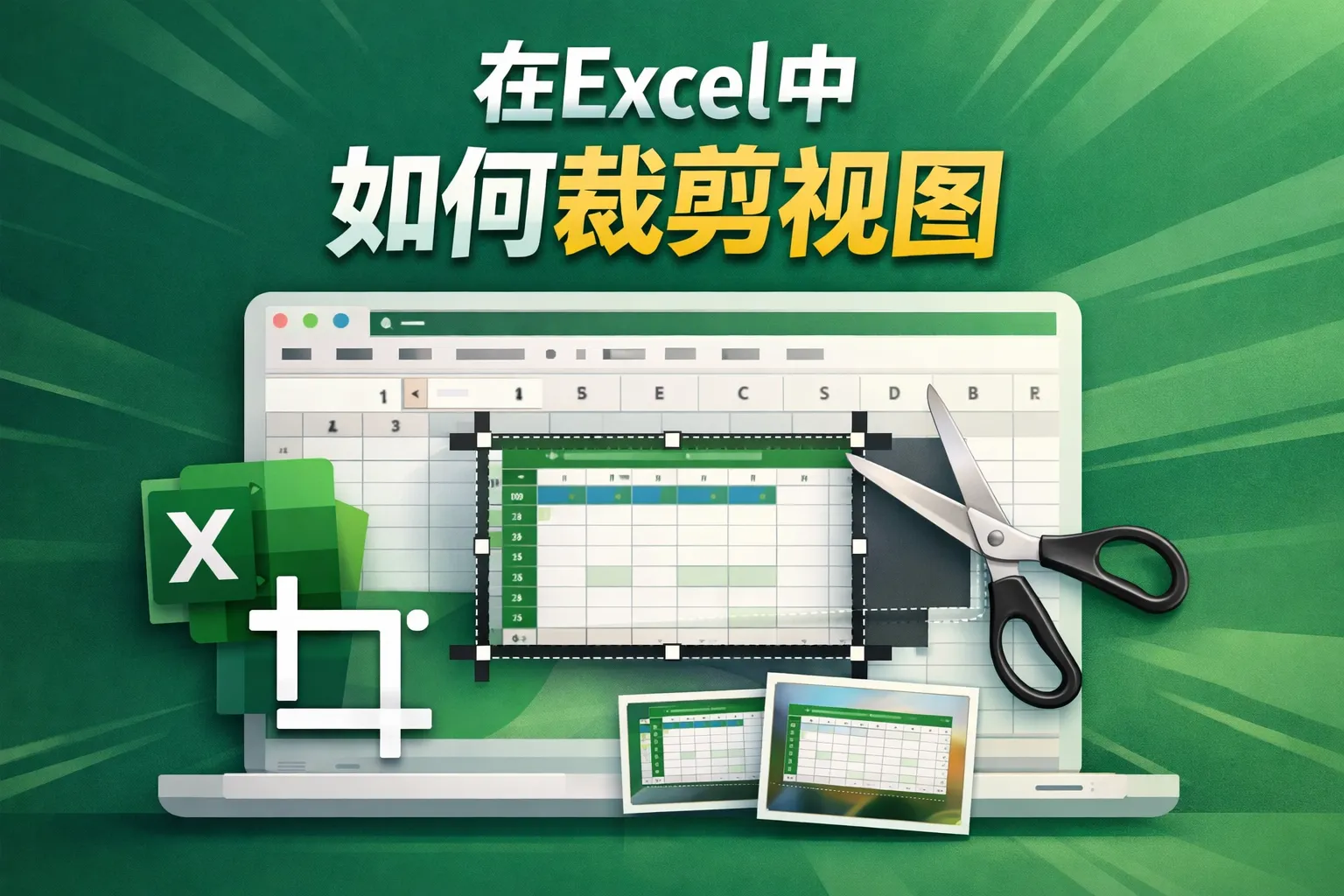 在excel中如何裁剪视图