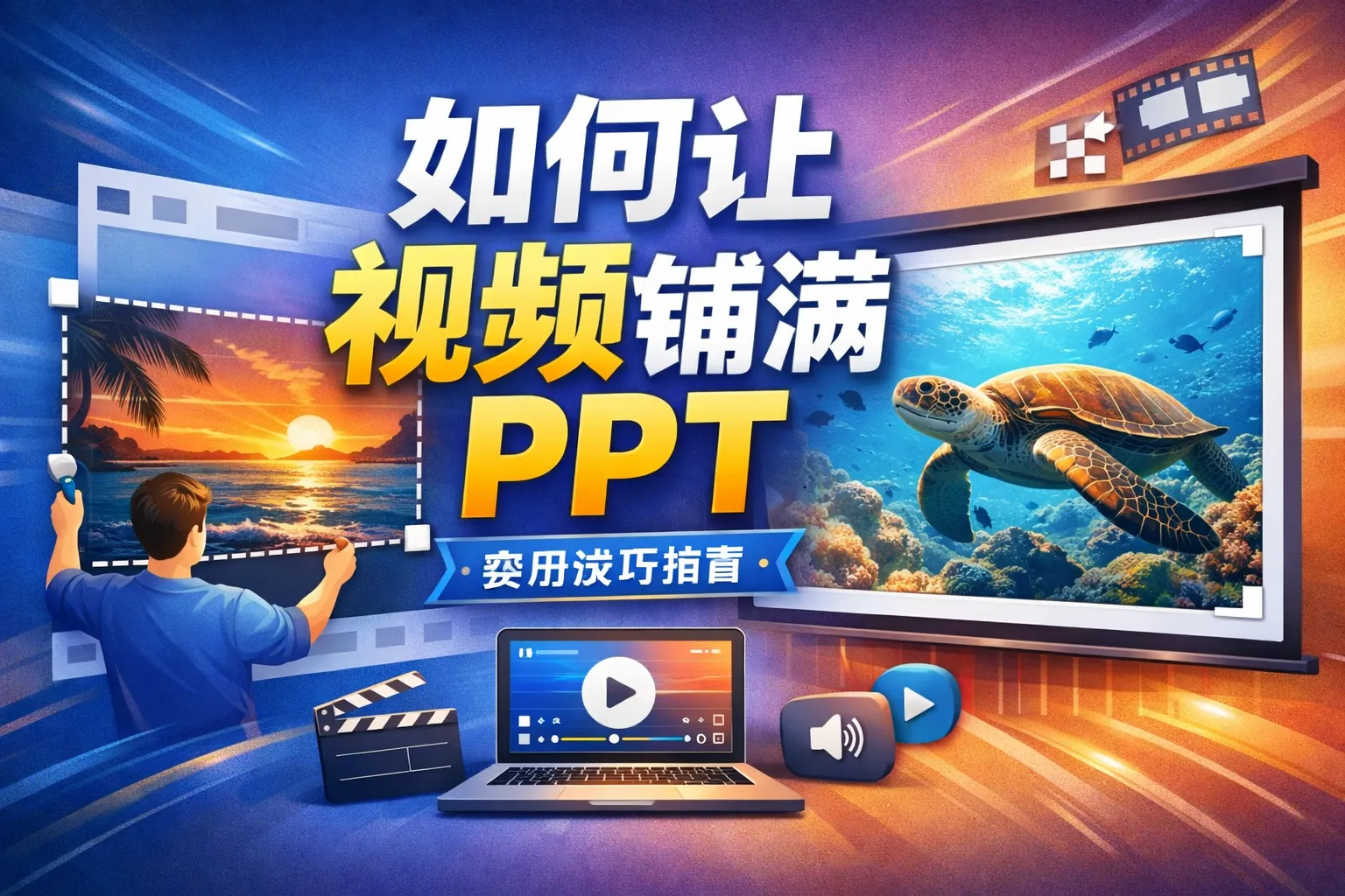 如何让视频铺满ppt