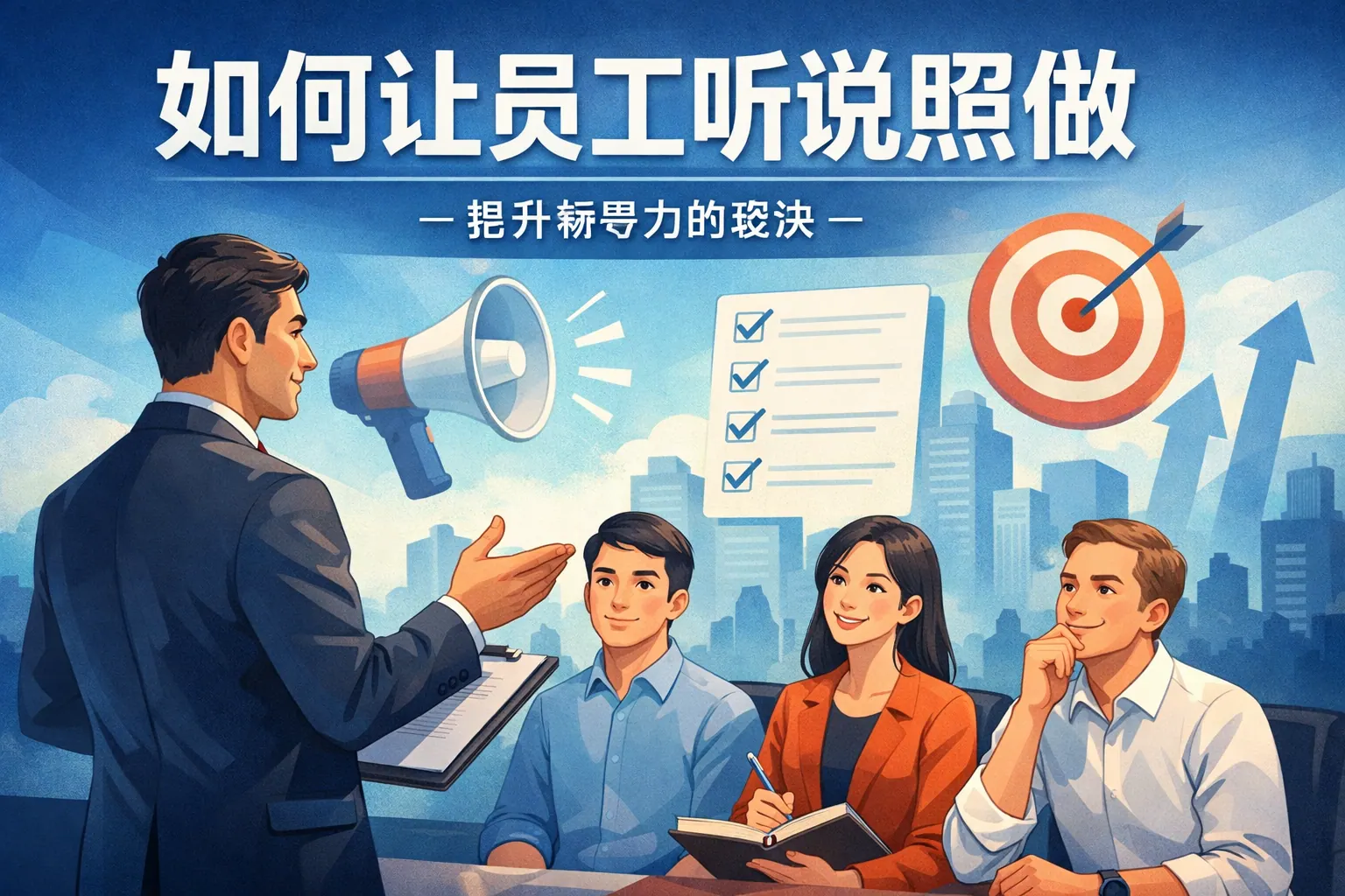 如何让员工听说照做