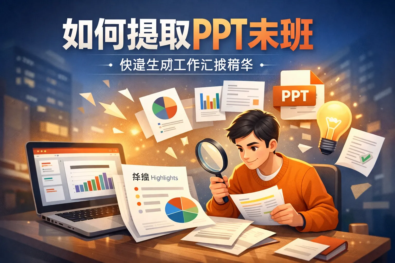 如何提取ppt末班