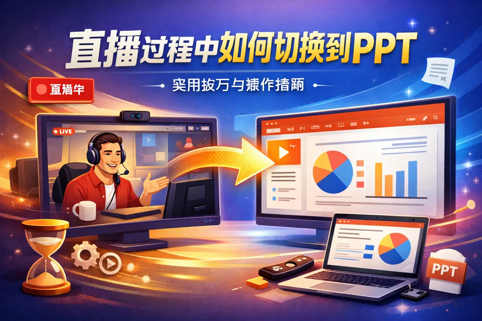 直播过程中如何切换到ppt