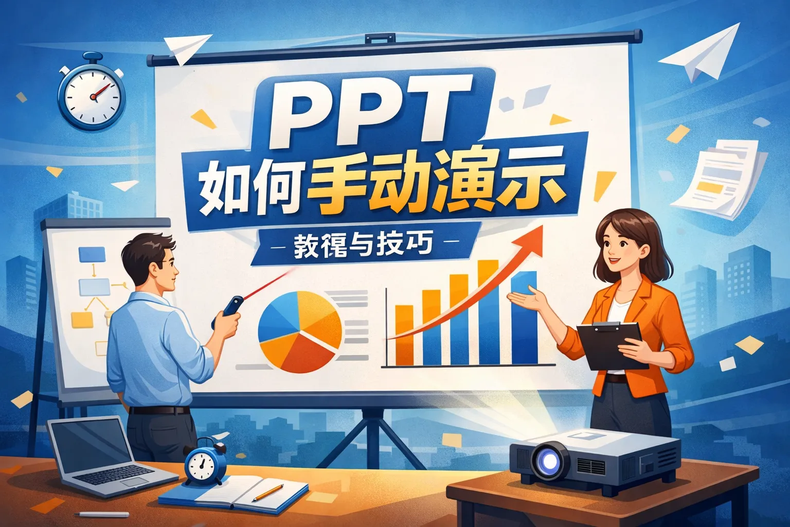ppt 如何手动演示