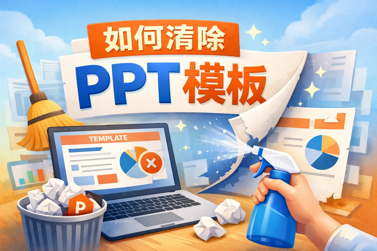 如何清除ppt模板