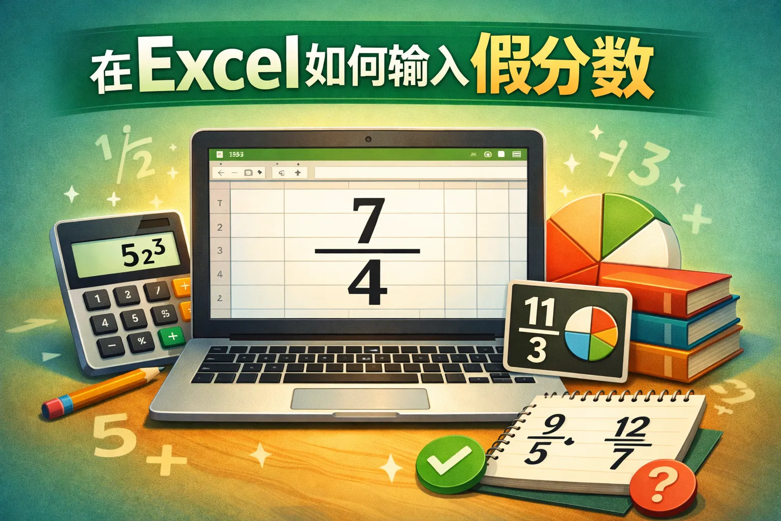 在excel如何输入假分数