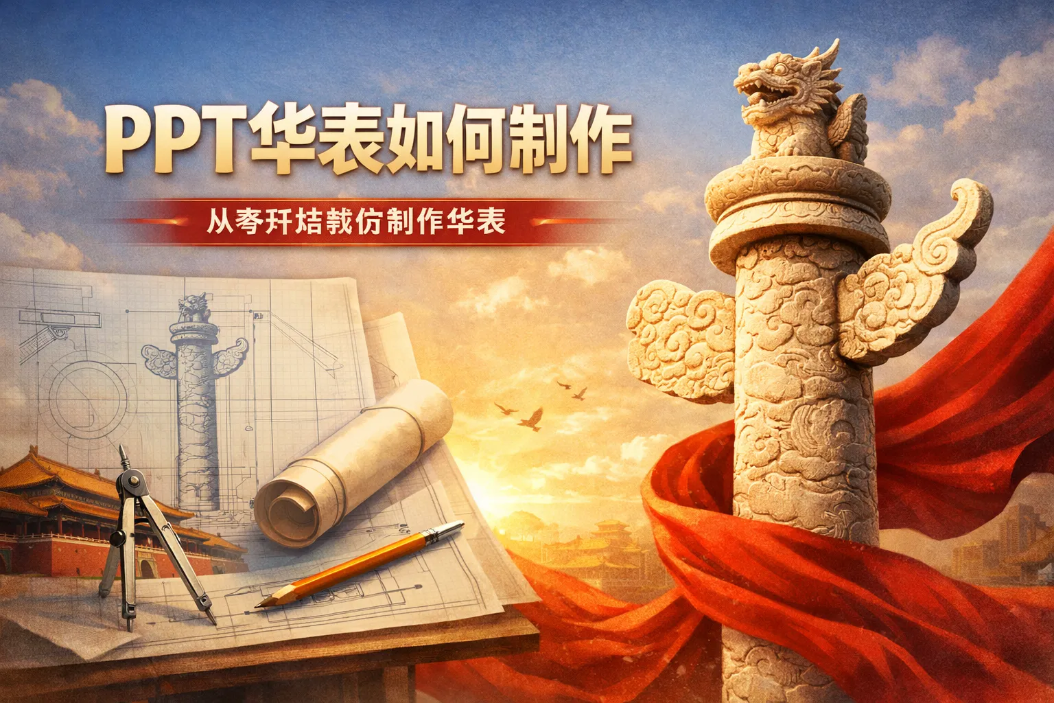 ppt华表如何制作