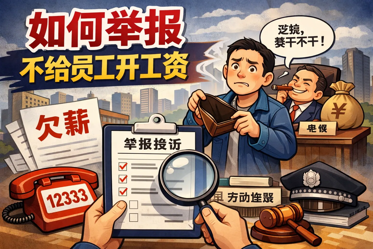 如何举报不给员工开工资