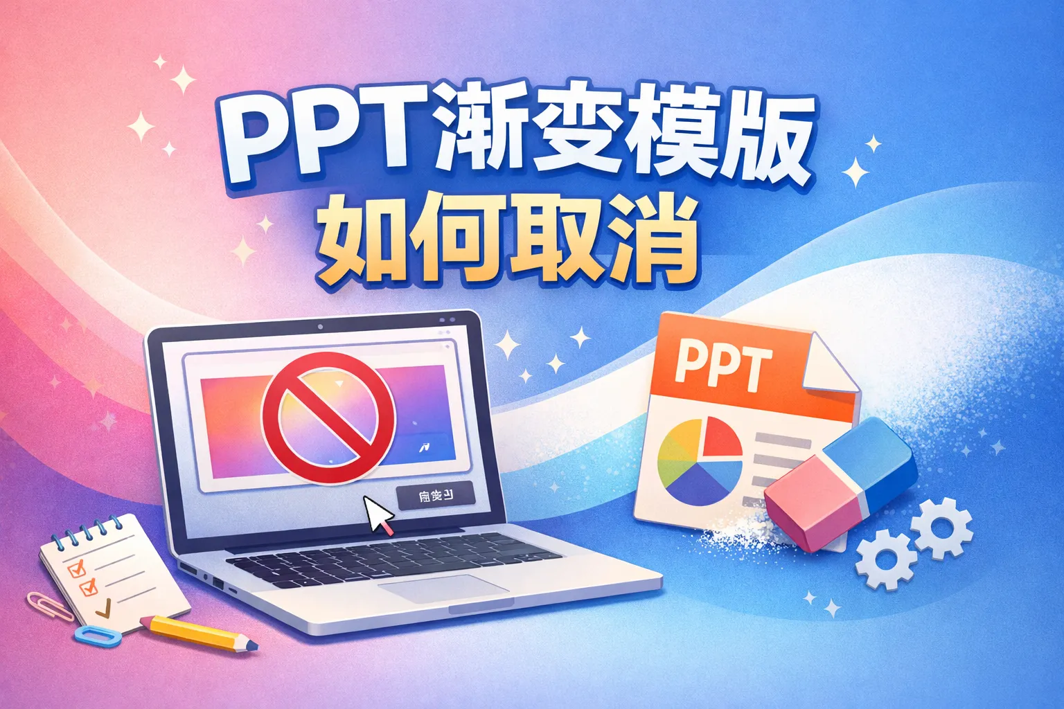 ppt渐变模版如何取消