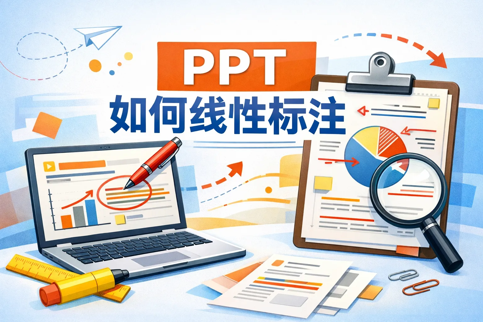 ppt如何线性标注