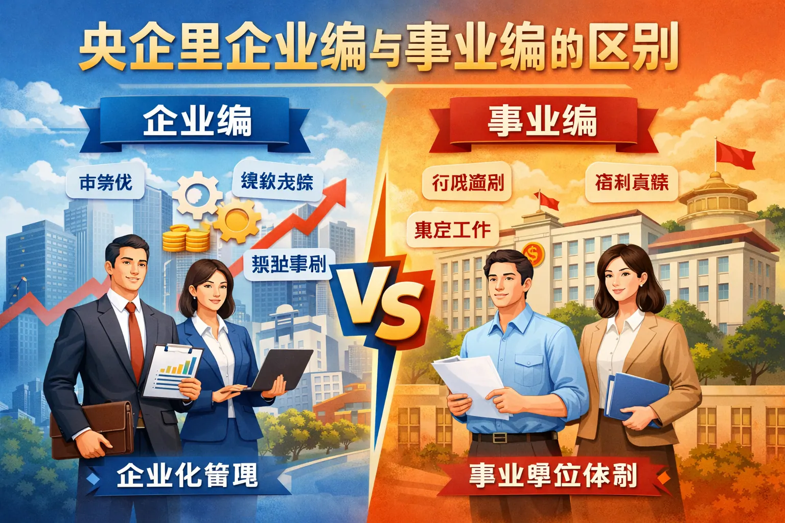 央企里企业编与事业编的区别