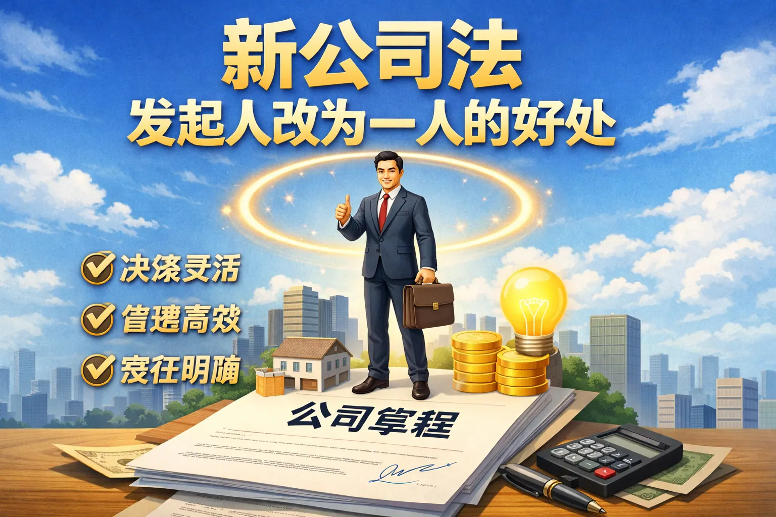 新公司法发起人改为一人的好处