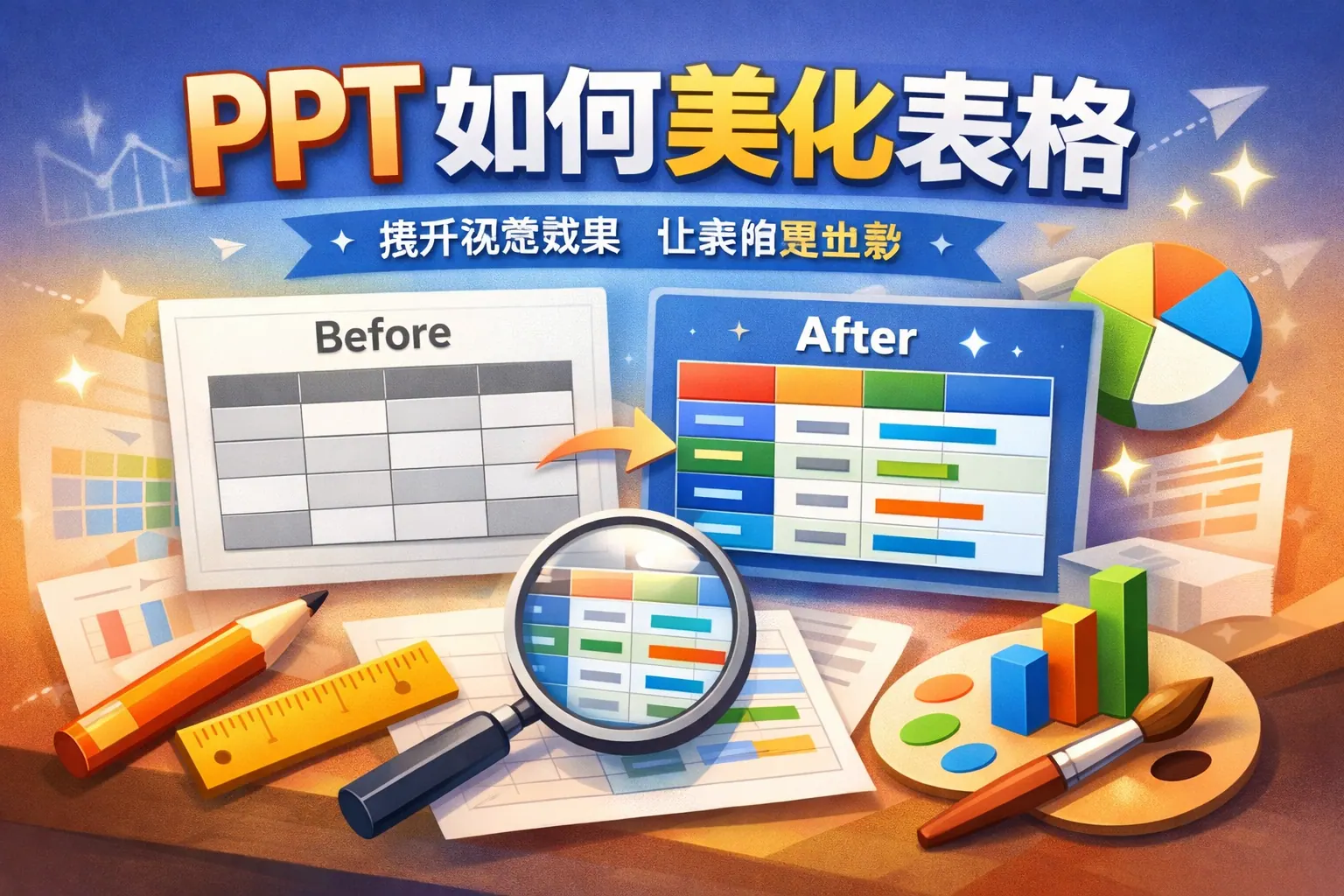 ppt 如何美化表格