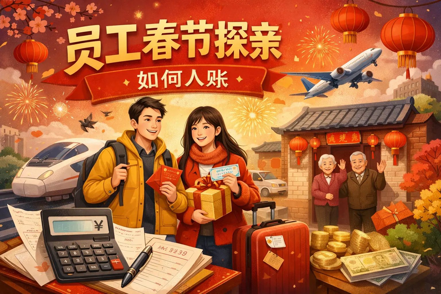 员工春节探亲如何入账