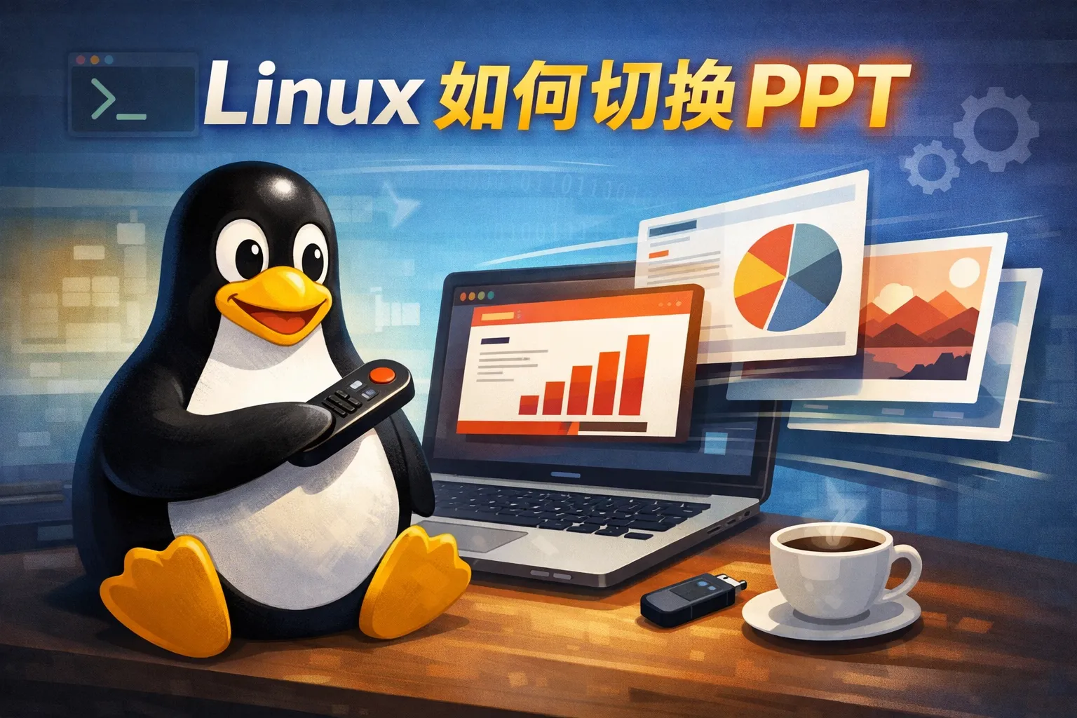 linux 如何切换ppt