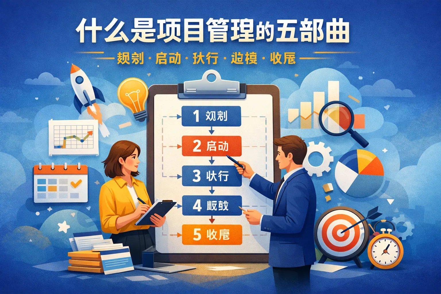 什么是项目管理的五部曲