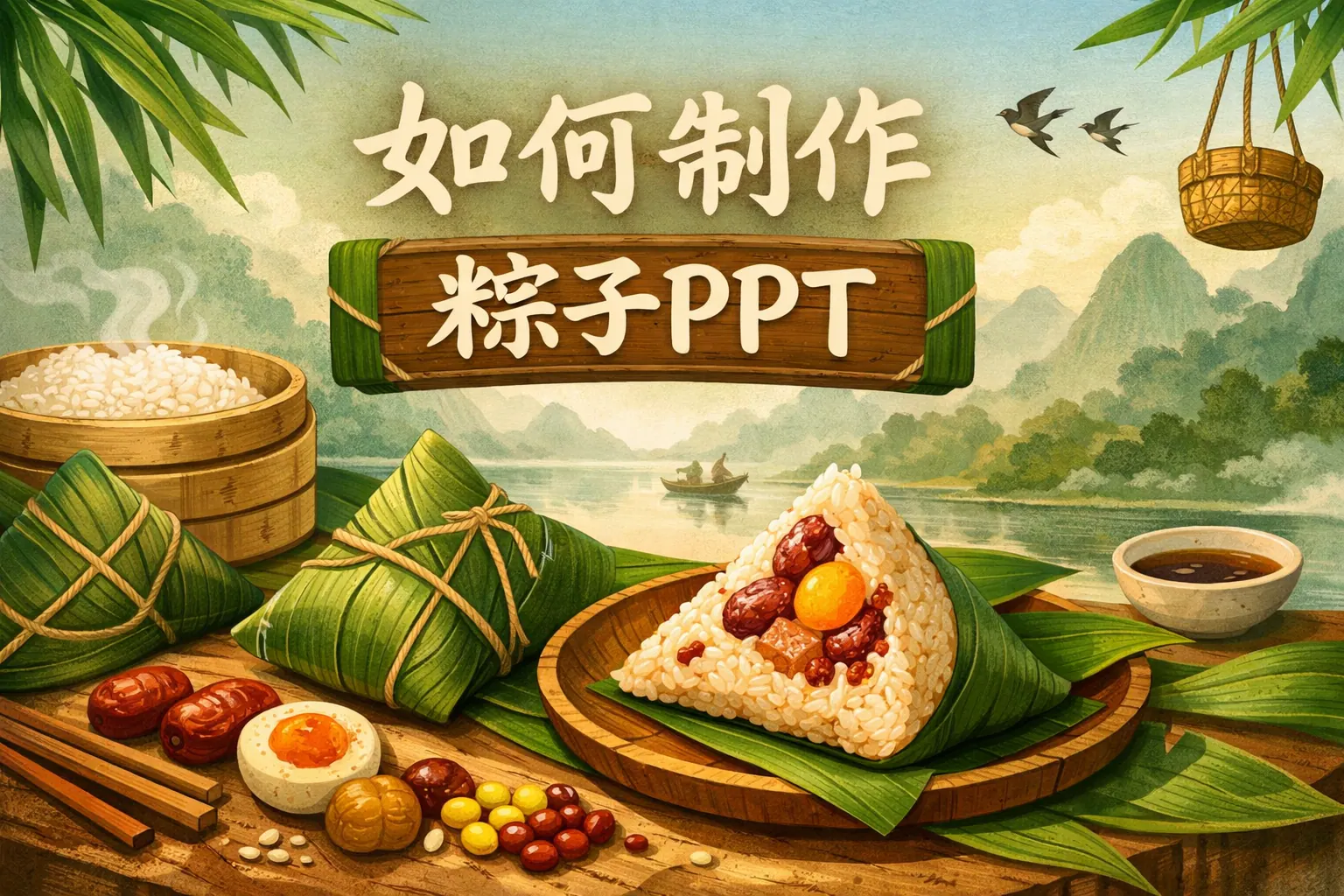 如何制作粽子ppt