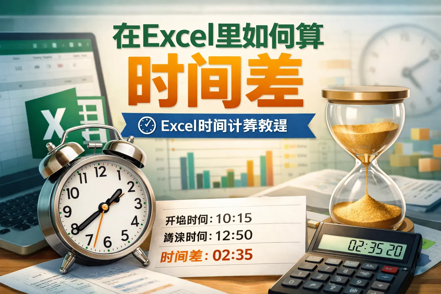 在excel里如何算时间差