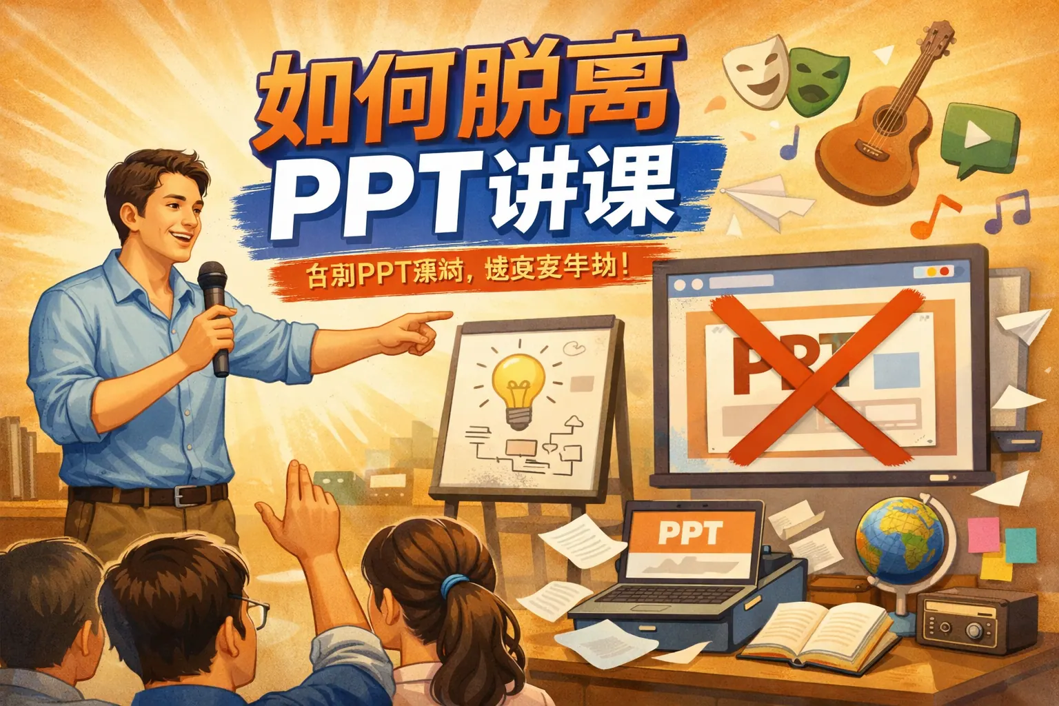 如何脱离ppt讲课