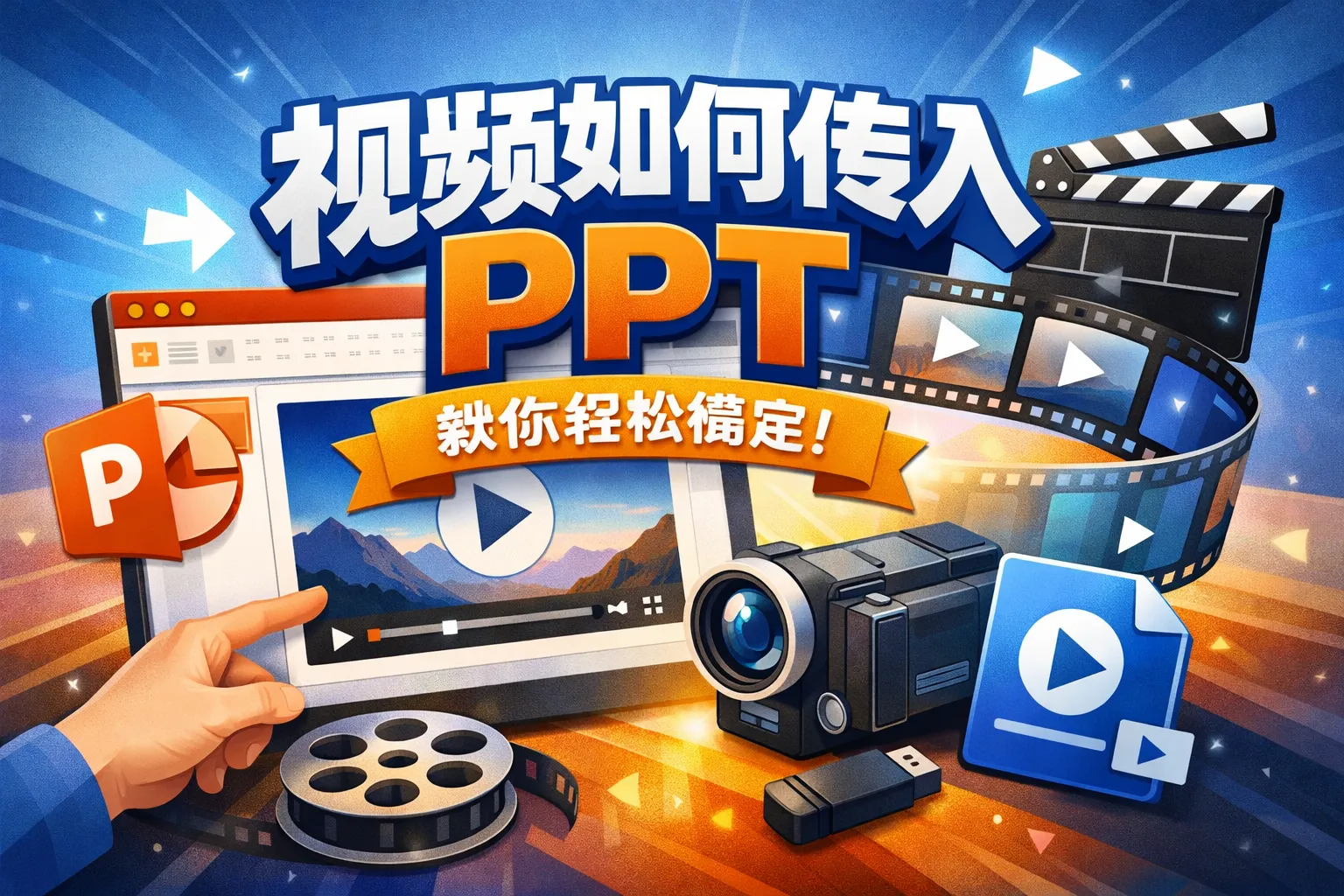 视频如何传入PPT