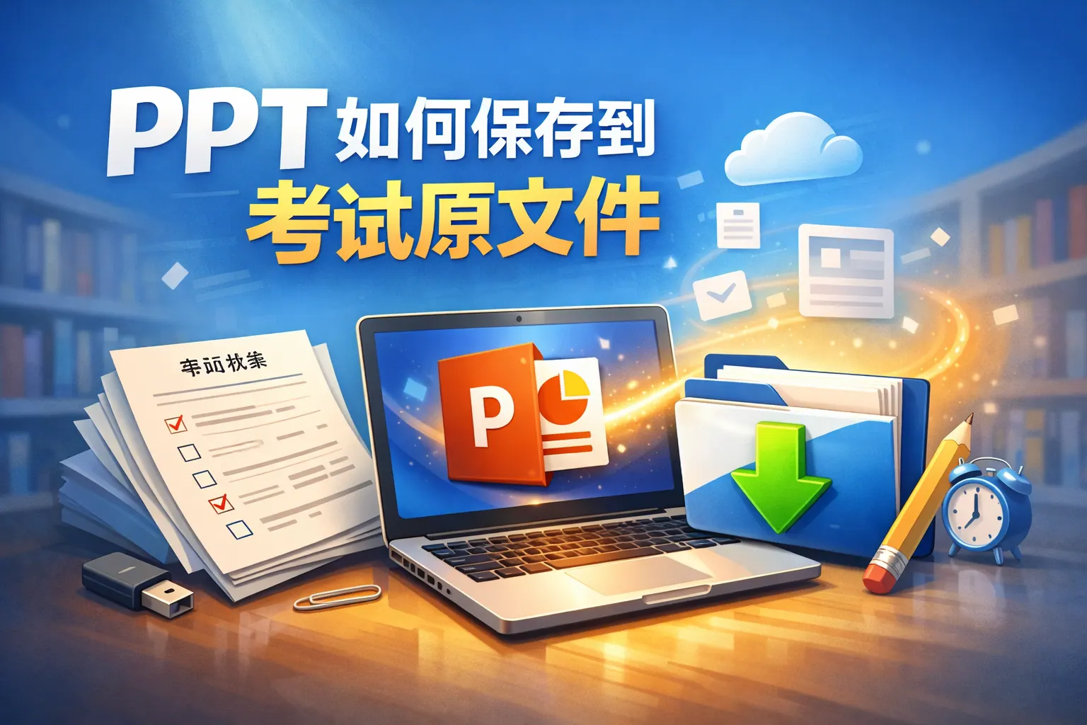 ppt如何保存到考试原文件