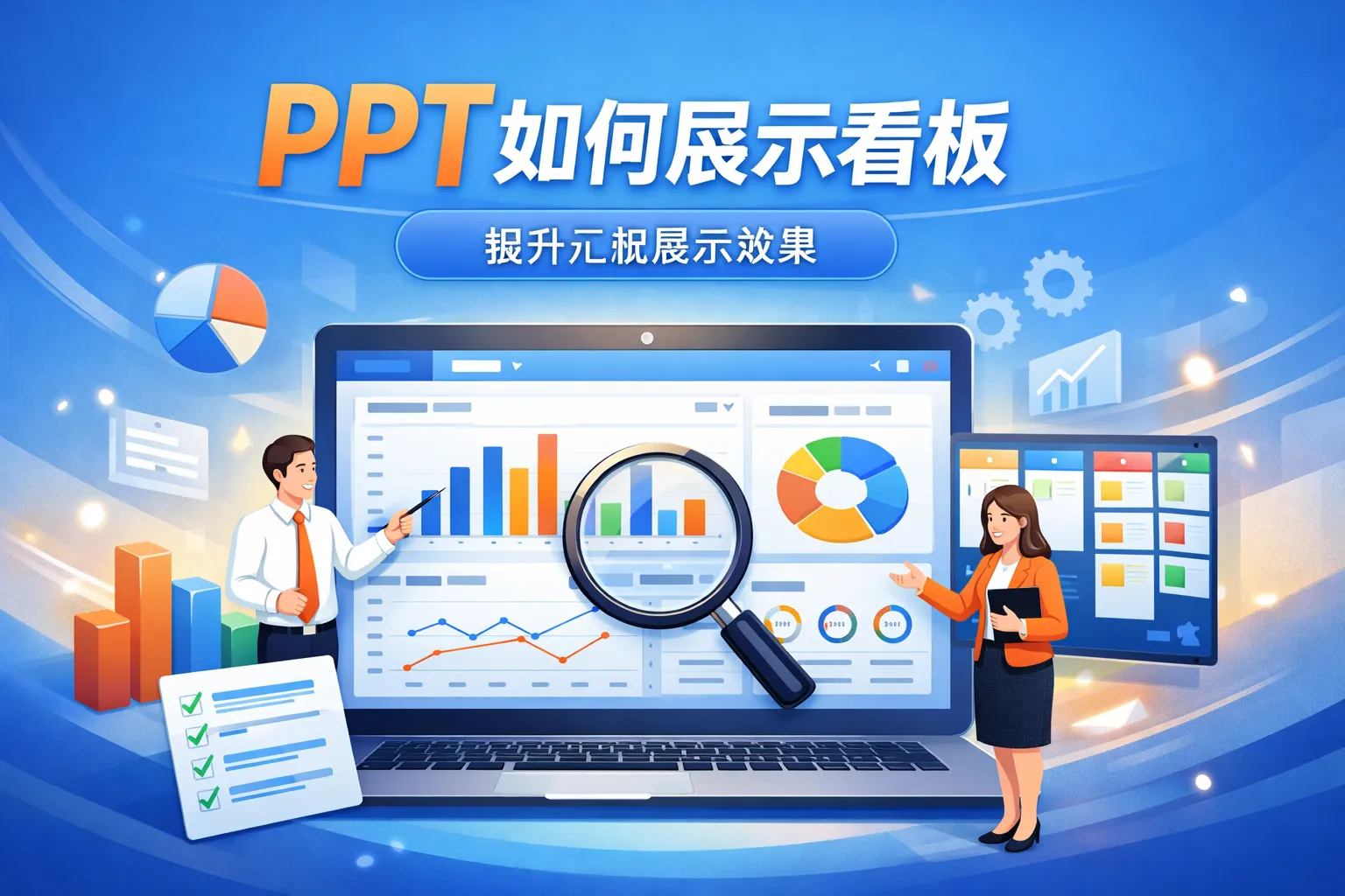 ppt如何展示看板