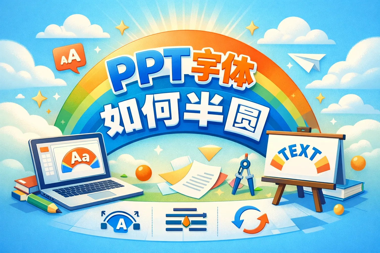 ppt字体如何半圆