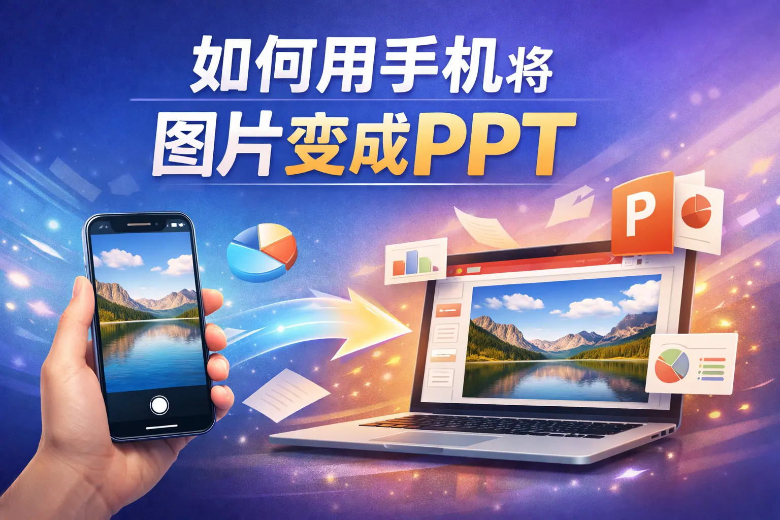 如何用手机将图片变成ppt