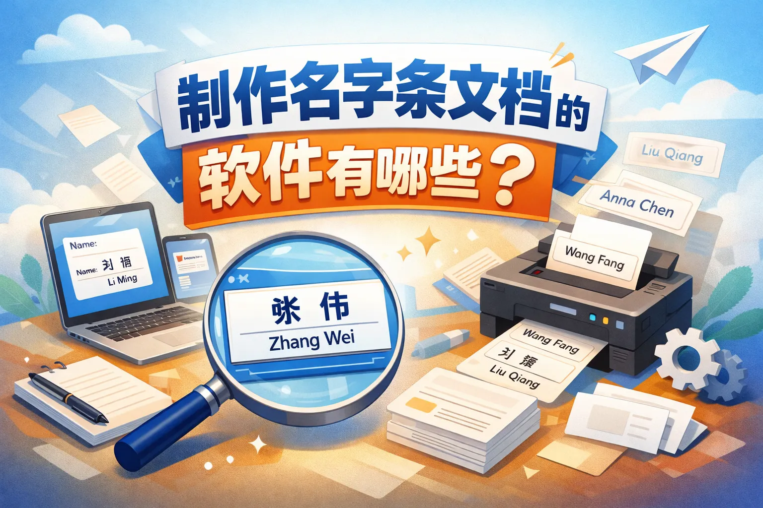 制作名字条文档的软件有哪些