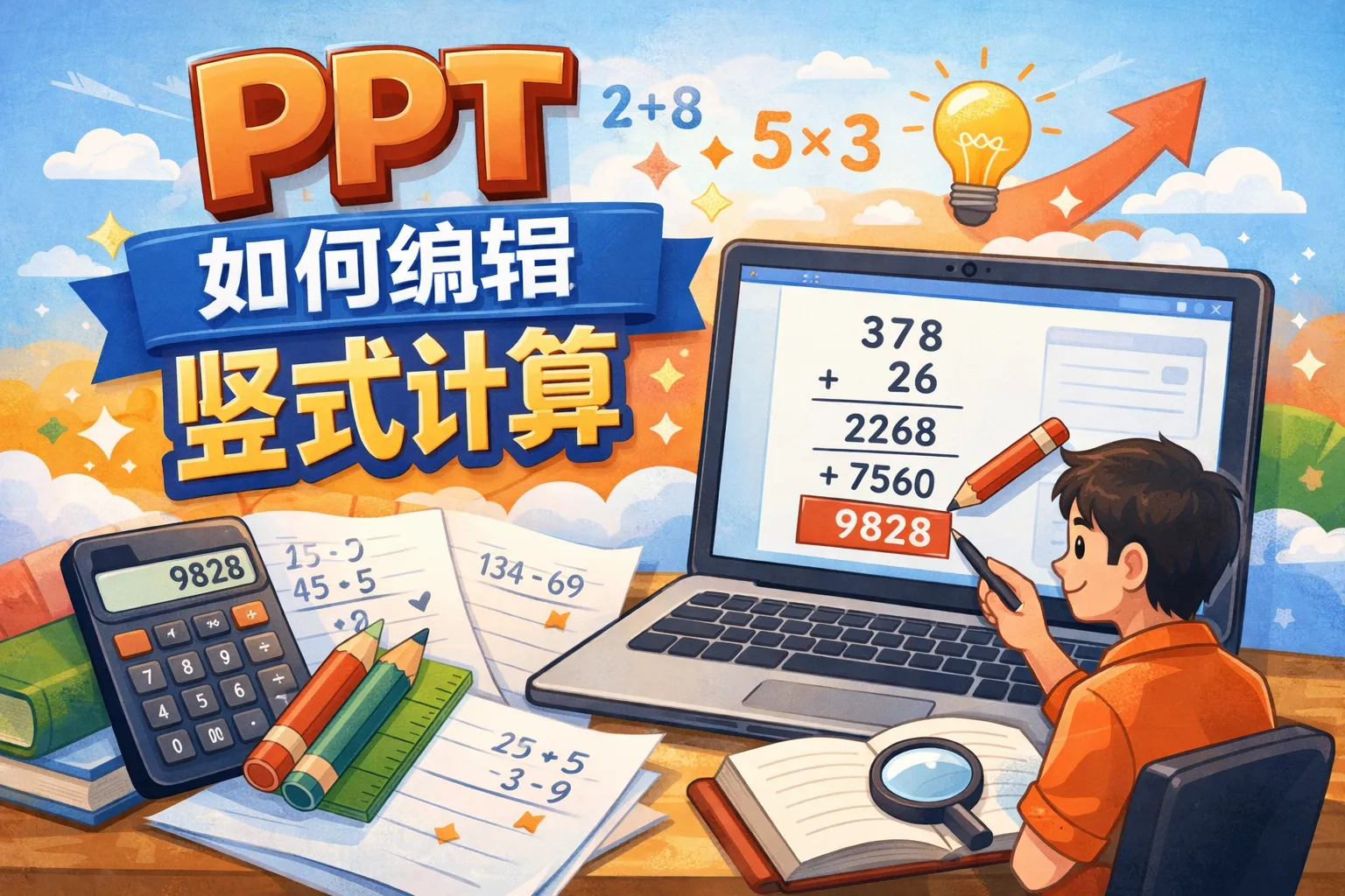 ppt如何编辑竖式计算